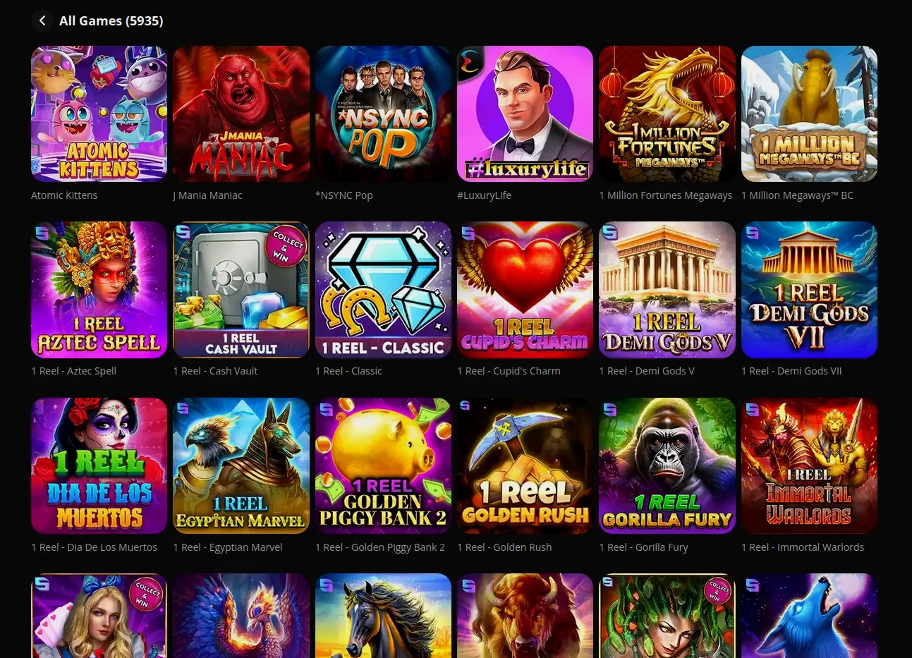 Dachbet Online Casino Spielangebot